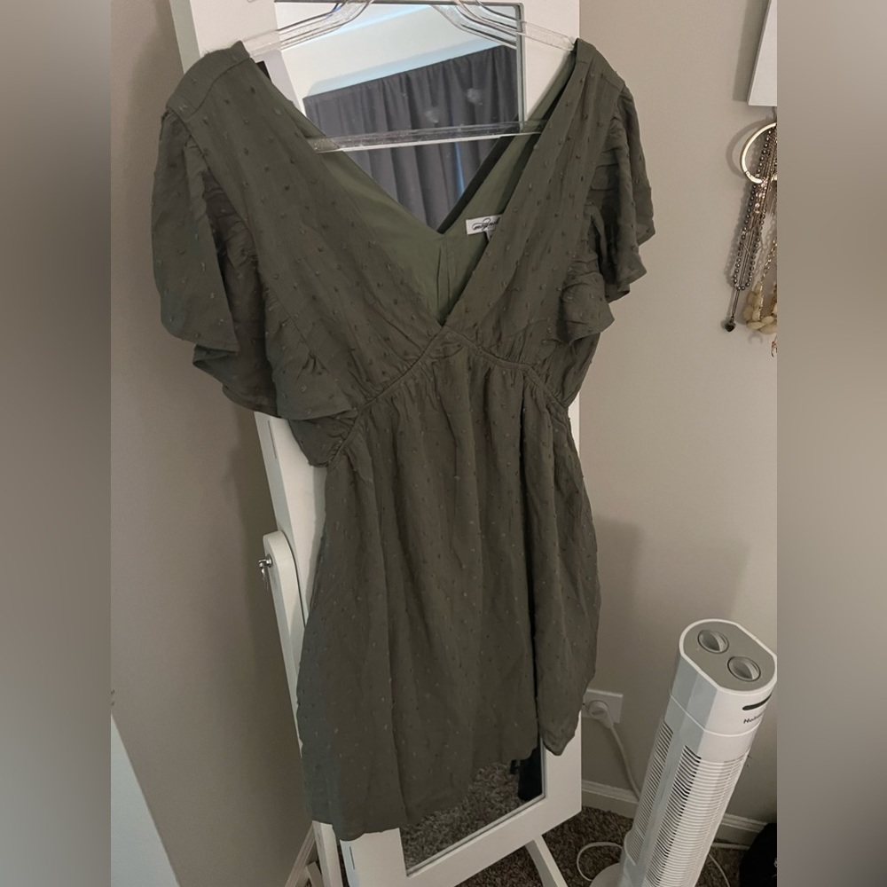 Olive Green Summer Dress
